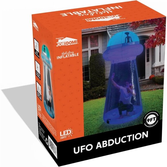 9 FT Tall Halloween Inflatable Outdoor Decorations UFO Blow Ups Decor for Yard - Picture 7 of 8
